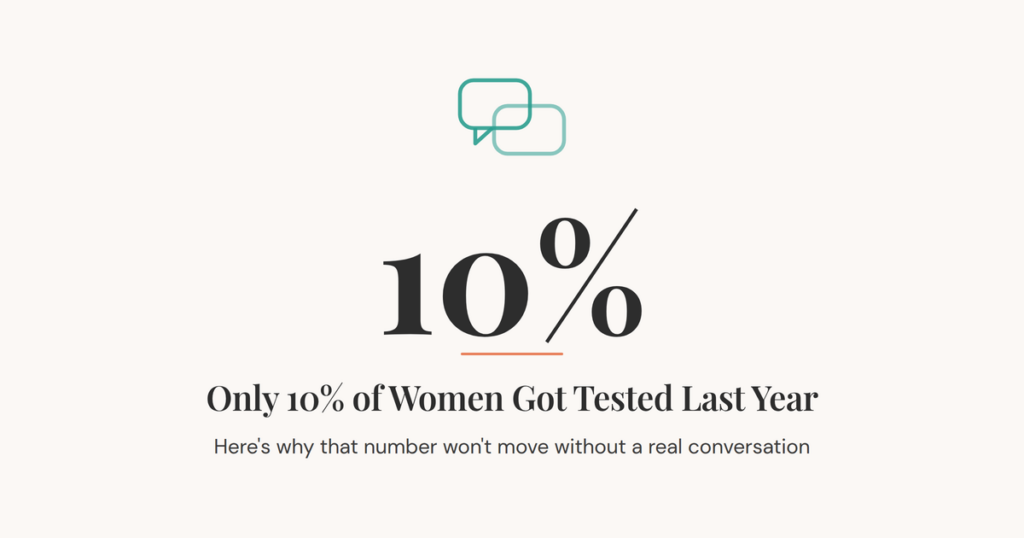 Only 10% of Women Got Tested Last Year — Here’s Why That Number Won’t Move Without a Real Conversation
